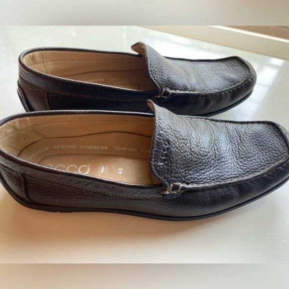 SOLD - ECCO Men’s Brown Leather Loafers | US 10 / 10.5 | 44 | - Picture 3 of 11